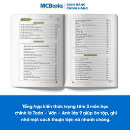 Thumbnail Sách - Sổ tay kiến thức Toán - Văn – Anh Lớp 9 2