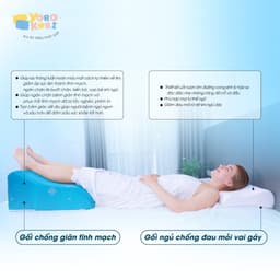 Thumbnail Gối kê chân giãn tĩnh mạch YOROKOBI cao 28cm giảm phù nề chân, tê bì, vọp bẻ 2