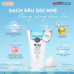 Thumbnail Combo Sữa rửa mặt tạo bọt dưỡng trắng Beauty Buffet Scentio Milk Plus Whitening Q10 Facial Foam 100ml 4
