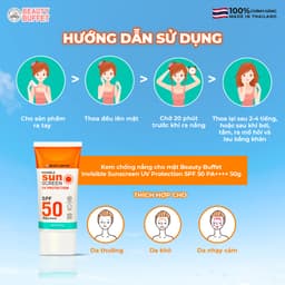 Thumbnail Kem chống nắng Beauty Buffet Invisible Sunscreen UV Protection SPF 50 PA++++ 50g 3