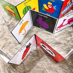 Thumbnail Sách - Flash Card Kích Thích Thị Giác cho trẻ sơ sinh - bản Zic Zắc 40 hình, kích thước 21cm x 21cm. 1
