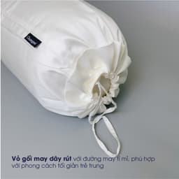 Thumbnail Vỏ Gối Ôm lụa Cotton Tencel trắng trơn 100% tự nhiên Changmi Bedding - 40 x 110 cm (1 chiếc) 3