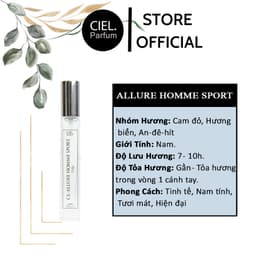 Thumbnail Nước hoa nam cao cấp CL ALLURE HOMME SPORT Edt chính hãng CIEL Parfum phong cách Tinh tế, Nam tính, Hiện đại 1