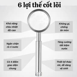 Thumbnail Vòi Hoa Sen Nhà Tắm INOX 304 Tăng Áp Lực Nước Có Kèm Dây 1,5m - OENON 1