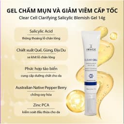 Thumbnail Gel chấm mụn và giảm viêm cấp tốc IMAGE Skincare Clear Cell Clarifying Salicylic Blemish Gel 14g 4