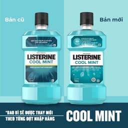 Thumbnail Bộ 2 chai nước súc miệng Listerine Cool Mint diệt khuẩn giữ hơi thở thơm mát 750ml/chai 1