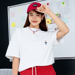 Thumbnail Áo thun Form rộng NOAM Teeny Homies Unisex 100% Cotton - Màu trắng/đen/be/hồng/tím/pastel/xanh lá 2
