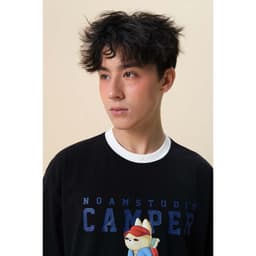 Thumbnail Áo thun Form rộng NOAM Camper Unisex 100% Cotton - Màu đen/trắng 4
