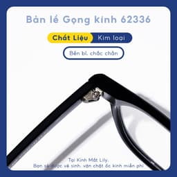 Thumbnail Kính cận nam Lily Eyewear chất liệu nhựa cứng cáp mắt vuông giả cận thời trang LUTTO 636 2