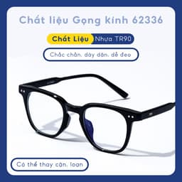 Thumbnail Kính cận nam Lily Eyewear chất liệu nhựa cứng cáp mắt vuông giả cận thời trang LUTTO 636 3