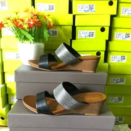 Thumbnail Dép Nữ Đế Xuồng Hãng XIANGLV Quai Ngang Da Ánh Kim Đế Cao 5 Phân Lót Đế Êm Nhẹ Kiểu Dáng Phổ Thông 4
