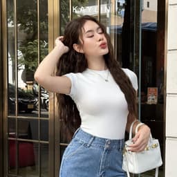 Thumbnail Áo thun KAYLIN Basic form ôm body chất vải thun gân co giản mát mẻ - N2116 2