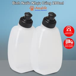 Thumbnail Bình Đựng Nước Bằng Nhựa PVC 280ml, Bình Đựng Nước Chạy Bộ Tập Thể Thao Nhỏ Gọn Nắp Van Phụt Nước Chính Hãng Amalife 1