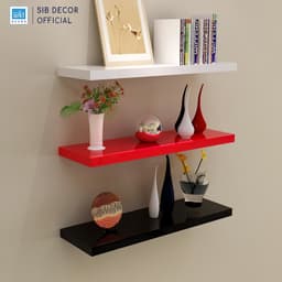 Thumbnail Kệ Thanh Ngang Gỗ Chống Ẩm, Sơn Phủ Bóng 2K Đẹp SIB Decor 2