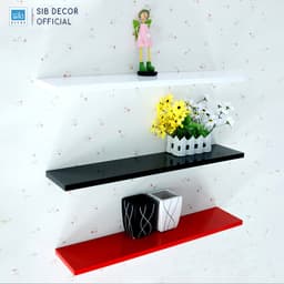 Thumbnail Kệ Thanh Ngang Gỗ Chống Ẩm, Sơn Phủ Bóng 2K Đẹp SIB Decor 1