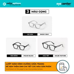 Thumbnail Gọng kính nam nữ chính hãng EYECENTER C26S nhựa dẻo nhập khẩu by Eye Center Vietnam 2