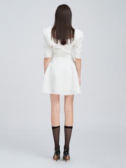 Thumbnail Đầm Babydoll Cổ Bèo Viền Nơ Tiểu Thư Sang Chảnh - EDINI - D1621 1