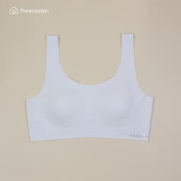 Thumbnail Áo lá học sinh màu xám không viền Purecotton chất liệu cotton cao cấp Beauty Light Bra 3
