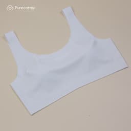 Thumbnail Áo lá học sinh màu xám không viền Purecotton chất liệu cotton cao cấp Beauty Light Bra 4