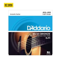 Thumbnail Dây Đàn Guitar Acoustic D'addario 80-20 size 12-53 EJ11, Dây đàn hợp kim cao cấp thay thế đàn guitar -Việt Thương Music 1