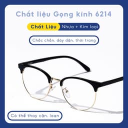 Thumbnail Gọng kính nam nữ Lilyeyewear kim loại càng nhựa, mắt tròn, nhiều màu 622314 3