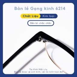Thumbnail Gọng kính nam nữ Lilyeyewear kim loại càng nhựa, mắt tròn, nhiều màu 622314 2