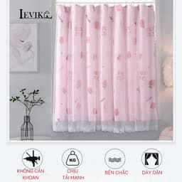 Thumbnail Rèm Khoen hoạ tiết treo tường chống nắng, trang trí cửa sổ  phòng khách decord phòng ngủ sang trọng tặng dây buộc rèm 1