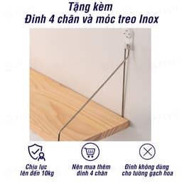 Thumbnail Kệ Treo Tường FIVO FB40 Trang Trí Không Cần Khoan, Tặng Kèm Đinh Và Móc Treo Inox Dễ Dàng Gắn Lên Tường, Decor Linh Hoạt 4