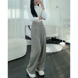 Thumbnail Quần công sở nữ ống suông vải GOLD cao cấp không nhăn EMIX Quantayongrong345/P13K2 2