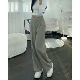 Thumbnail Quần công sở nữ ống suông vải GOLD cao cấp không nhăn EMIX Quantayongrong345/P13K2 3