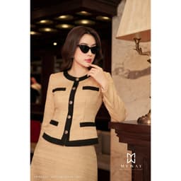 Thumbnail Sét Áo Vest Chân Váy Dạ Tweed Nữ MY WAY Dáng Ngắn Sang Trọng 3MVB0234 - 3MCXB248 NA0 DB 1