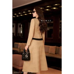 Thumbnail Sét Áo Vest Chân Váy Dạ Tweed Nữ MY WAY Dáng Ngắn Sang Trọng 3MVB0234 - 3MCXB248 NA0 DB 3