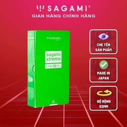 Thumbnail Bao cao su Sagami Green gân gai hộp 10 chiếc 1