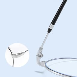 Thumbnail Kính cận có độ sẵn 0 - 6 độ nam nữ mắt tròn gọng kim loại thời trang 7K1912. Tròng chống tia UV, ánh sáng xanh, đổi màu 3