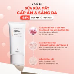 Thumbnail Sữa rửa mặt dịu nhẹ LANCI làm sạch sâu loại bỏ bụi bẩn, giúp sáng da 100ml 3
