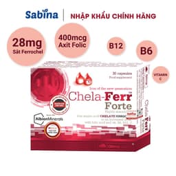 Thumbnail Sắt Chela Ferr®  Forte -Thực phẩm bảo vệ sức khoẻ chứa sắt Ferrochel dạng Chelate cho bà bầu và sau sinh11,4g-Olimp Labs 4