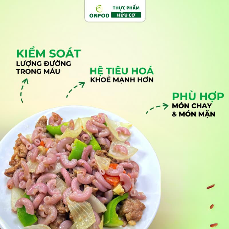Ảnh Nui gạo lứt rau củ hữu cơ ONFOD giảm cân ăn dặm thực dưỡng eat clean cho người tiểu đường, gym, mẹ bầu, yoga 500g 4