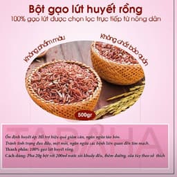 Thumbnail Bột Gạo Lứt Nguyên Chất Tabaha 500g giảm cân, đẹp da 2