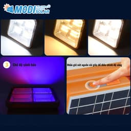 Thumbnail Đèn Tích Điện Năng Lượng Mặt Trời MODI SOLAR Đa Năng Xách Tay Siêu Sáng, Chống Nước 2