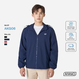 Thumbnail Áo Khoác Nam AVIANO Cao Cấp Chống Nước,Chống Gió, Kháng Bụi Tốt, Chống Nắng, Áo Khoác Gió Nam Có Mũ Tháo Rời Tiện Lợi 2