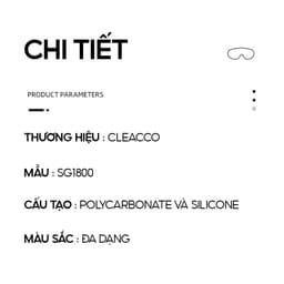 Thumbnail Kính Bơi Trẻ Em Tặng Kèm Đệm Mũi Kính Bơi Cho Bé Chống Sương Chống UV Dây Đeo Êm Ái Cleacco SG1800 Boro Sport 3