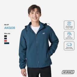Thumbnail Áo Khoác Nam AVIANO Cao Cấp Chống Nước,Chống Gió, Kháng Bụi Tốt, Chống Nắng, Áo Khoác Gió Nam Có Mũ Tháo Rời Tiện Lợi 1