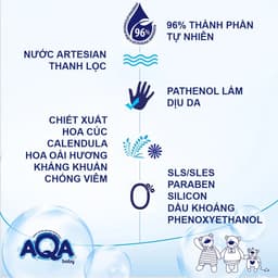 Thumbnail Dung dịch vệ sinh AQA BABY cho bé từ 0 đến 8 tuổi 250ml của Nga 4