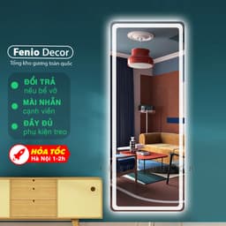 Thumbnail Gương led cảm ứng soi toàn thân FENIO Decor hình chữ nhật có đèn led 3 màu 4
