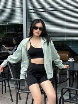 Thumbnail Áo khoác thể thao Fitme Distinction 2 sọc nam nữ thun poly dày dặn đứng form - AJK2S 1
