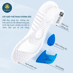 Thumbnail Miếng Lót Đế Giày Thể Thao, Đế Lót Giày Thể Thao Cao Cấp Cho Nam và Nữ Giúp Êm Chân, Khử Mùi 3