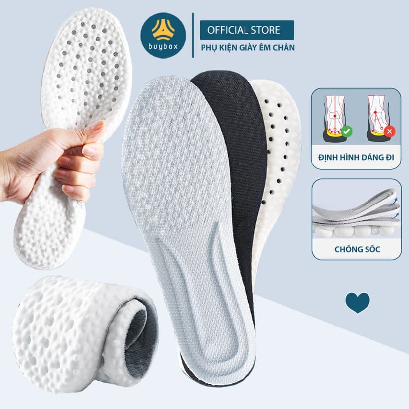 Ảnh Miếng Lót Đế Giày Thể Thao, Đế Lót Giày Thể Thao Cao Cấp Cho Nam và Nữ Giúp Êm Chân, Khử Mùi 4