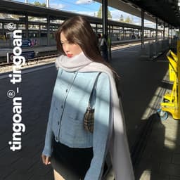 Thumbnail TINGOAN® - Áo len xù cardigan 4 túi xanh JENNIFER CARDIGAN VER 2/LB phiên bản mới nhất tháng 2.2025 2
