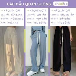 Thumbnail Quần ống rộng nữ Choobe vải cạp cao co giãn tốt kiểu culottes dáng thụng có dây rút 2