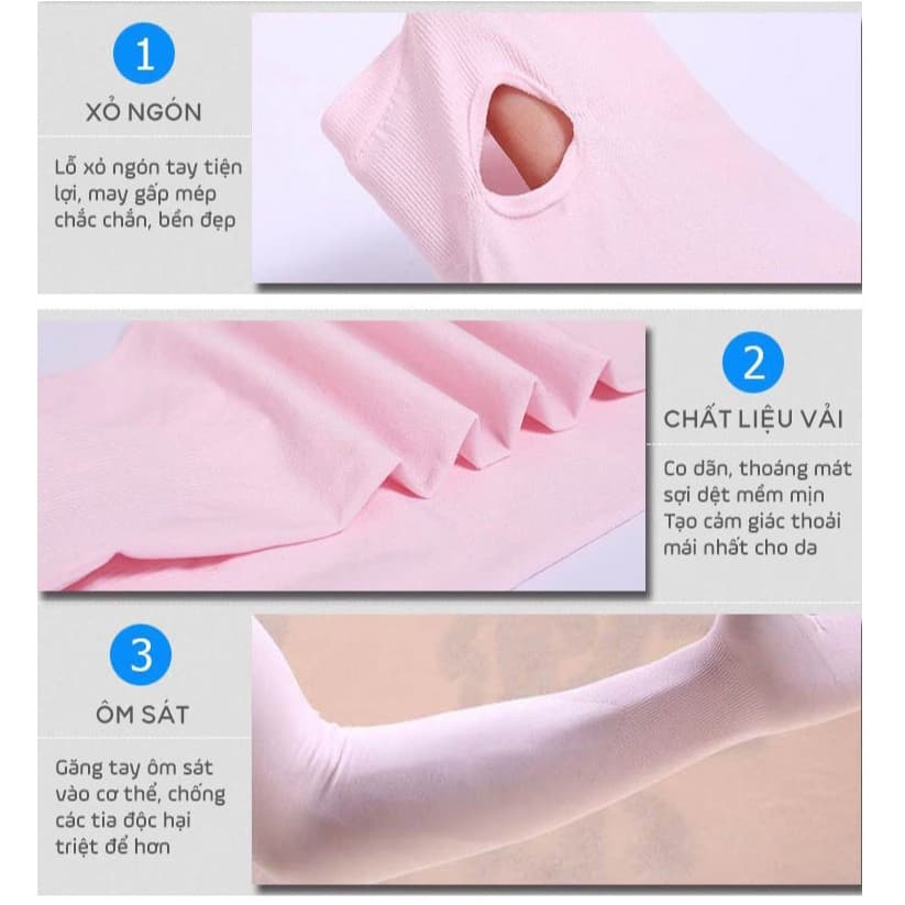 Ảnh Găng tay chống nắng nam nữ Choobe bao tay đi phượt xỏ ngón vải co giãn tốt mát mẻ GT01 1